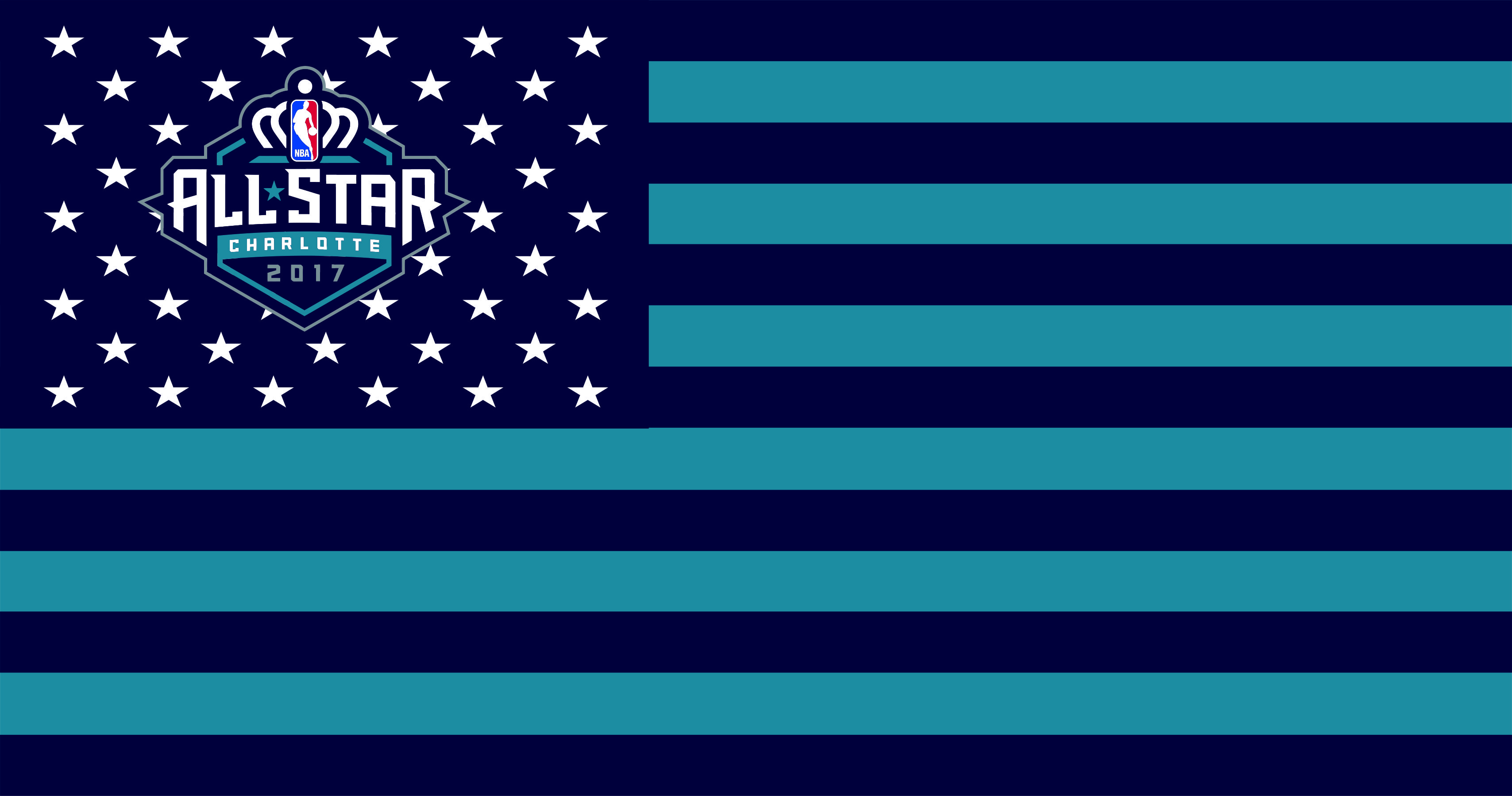 NBA All-Star Game Flag001 logo vinyl decal